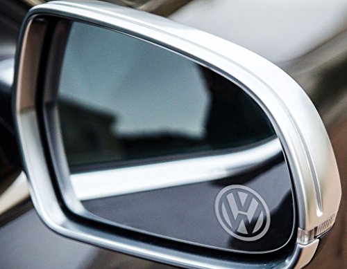 2 x VW Volkswagen Reversed Spiegelaufkleber aus Milchglasfolie, Aufkleber aus Frost Folie, UV & waschanlagenfest, Milchglas, Frost, Aufkleber,Sticker für Spiegel, Aussenspiegel, Außenspiegel, von Myrockshirt