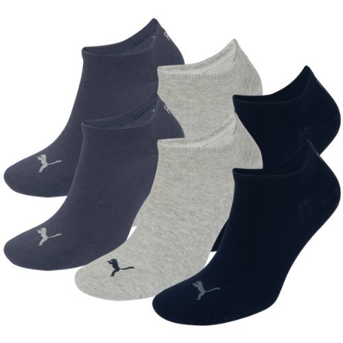 PUMA Unisex Sneakers Socken Sportsocken 6er Pack navy-grey-blue / navy-grey-blue 532 - 35/38