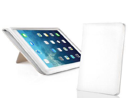 AMMYLIZARD | LINCOLN Ledertasche Hülle für iPad Air 2013 (5. Generation), WEIß