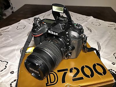 Nikon D7200 SLR-Digitalkamera 24.2 MP, Nikon Objekt. DX VR AF-S Nikkor 18-55 mm 