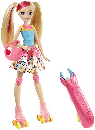 Mattel Barbie DTW17 - Die Videospiel-Heldin Rollschuh-Fahrerin Puppe