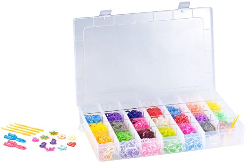 Playtastic Gummibänder-Set zum Häkeln & Basteln, 21 Farben, 2262 Teile
