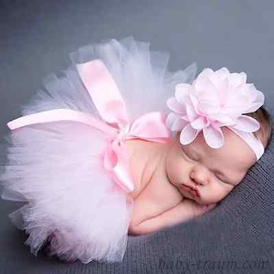 Fotoshooting für ?Neugeborene Baby? Kostüm Tütü + Stirnband Rosa