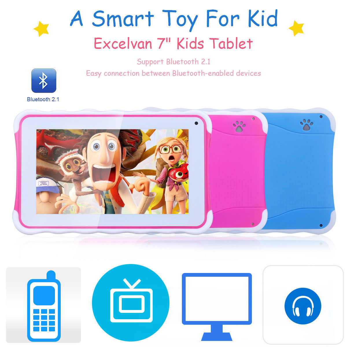 7” Parental Control Kids Child PC Tablette Android 8Go WIFI External 3G QuadCore