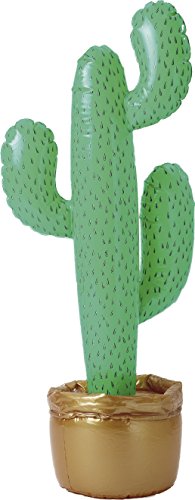 Smiffys, Aufblasbarer Kaktus, Größe: ca. 91 cm, Grün, 26362