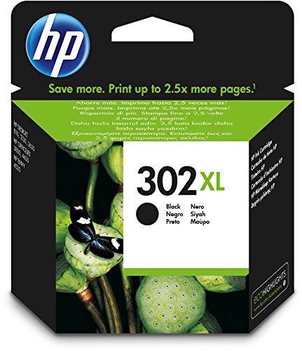 HP 302XL Schwarz Original Druckerpatrone mit hoher Reichweite für HP Deskjet, HP ENVY, HP Officejet