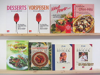 30 Bücher Kochbücher nationale +  internationale Kochbücher Paket 2 großformatig