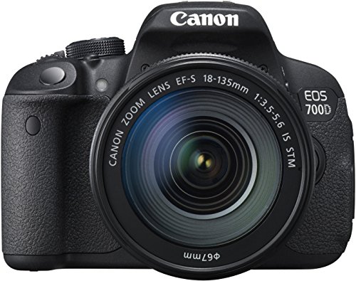 Canon EOS 700D SLR-Digitalkamera (18 Megapixel, 7,6 cm (3 Zoll) Touchscreen, Full HD, Live-View) Kit inkl. EF-S 18-135mm 1:3,5-5,6 IS STM