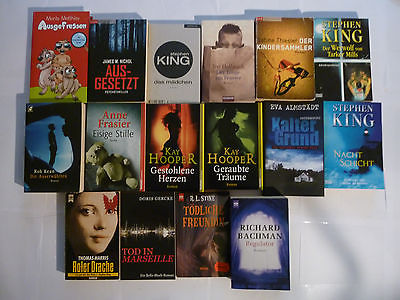 16 Bücher Paket (Krimis, Thriller, Horror, u.a. Stephen King, Thomas Harris)