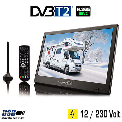 Reflexion LED1017T2HD Portabler LED-TV Auto DVB-T2 12 Volt 10,1