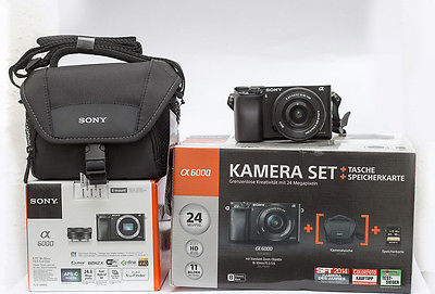 Sony Alpha ILCE-6000L 24.3 MP SLR-Digitalkamera - Schwarz (Kit m/ E PZ...