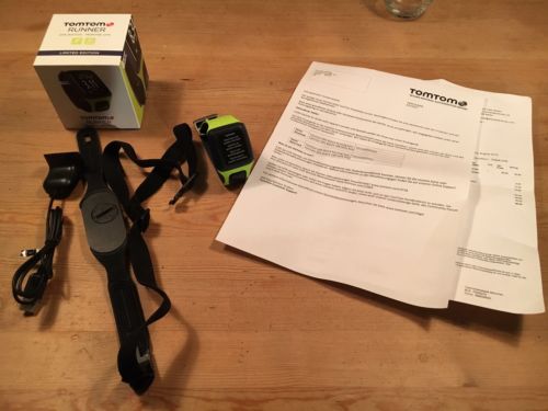TomTom Runner GPS-Uhr Laufuhr Sportuhr Schwarz Neu Austauschgerät mit Brustgurt