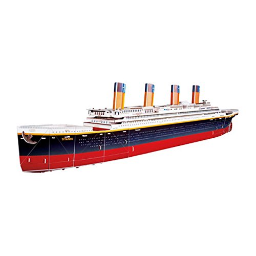 3D Puzzle Titanic - das weltberühmte Schiff detailliert gestaltet, 113 Teile aus Schaumkarton, schult das räumliche Denkvermögen