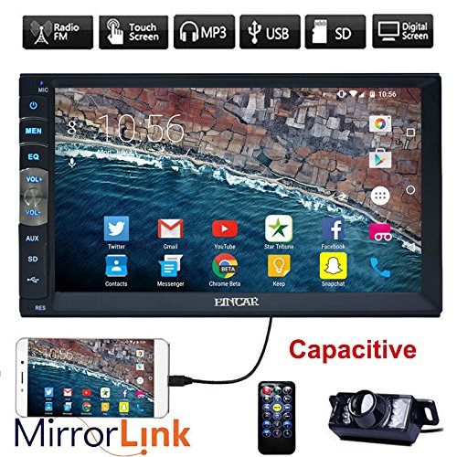 Neue Marke Upgarde Version 7 Zoll kapazitiver Touch Screen Audio (Spiegel Link for GPS Android Phone) Double 2 Din Bluetooth Auto-Stereo-In-Schlag-Video Auto Radio ohne DVD-Player + R¨¹ckfahrkamera