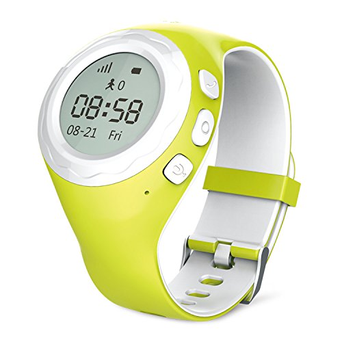 Lokato Kidswatch - Kinder GPS Telefon-Uhr, SOS Smartwatch mit Ortung, Tracker & Phone - Tracking App, Deutsche Software, Grün, inkl. SIM-Karte