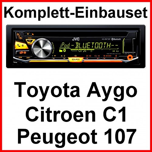 Komplett-Set Toyota Aygo Citroen C1 Peugeot 107 KD-R971BT Autoradio Bluetooth