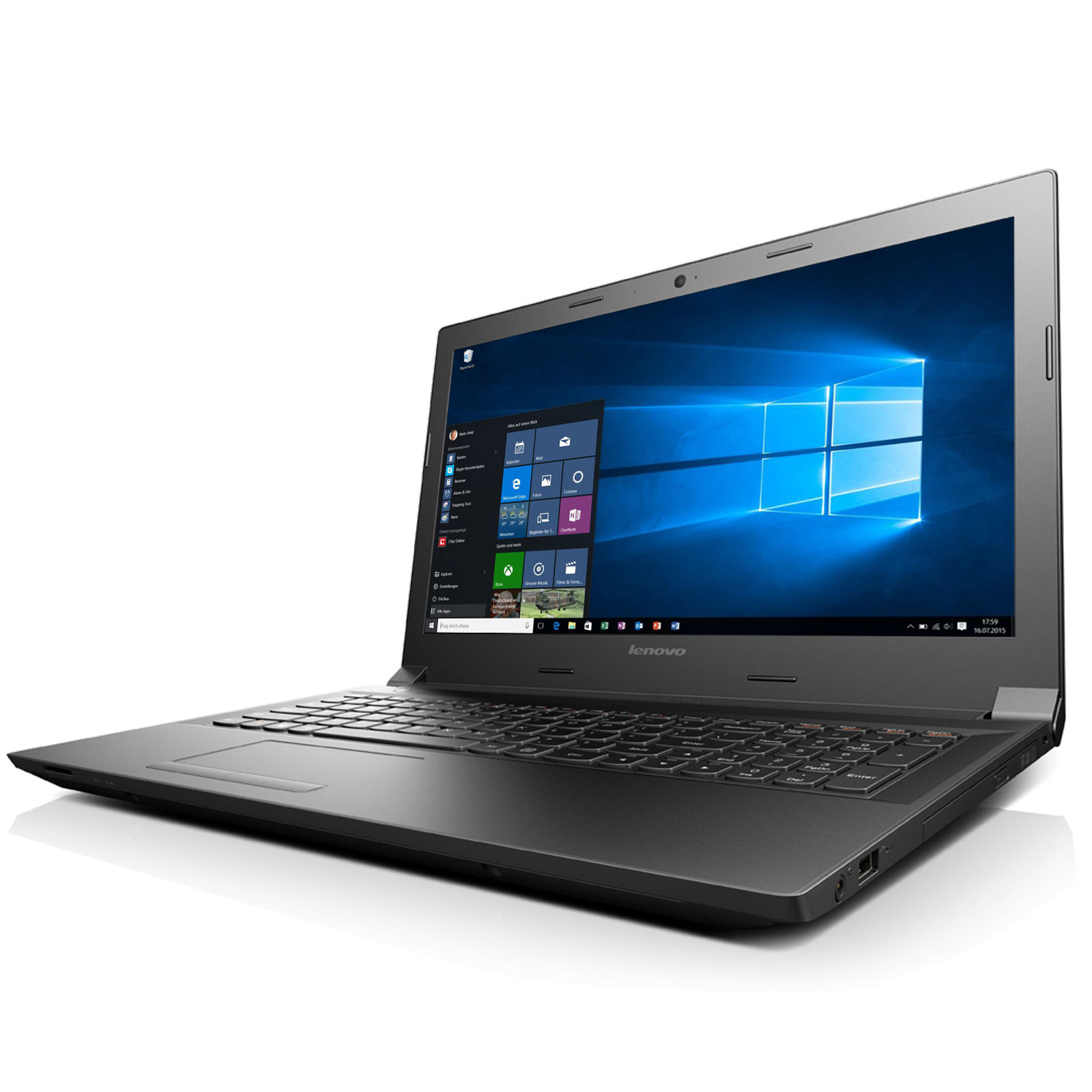Lenovo Notebook 15,6 Zoll - Intel Quad Core - 4 x 2,40 GHz - 128 GB SSD - 8 GB