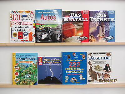 39 Bücher Kindersachbücher Jugendsachbücher Autos Weltall Technik Naturführer