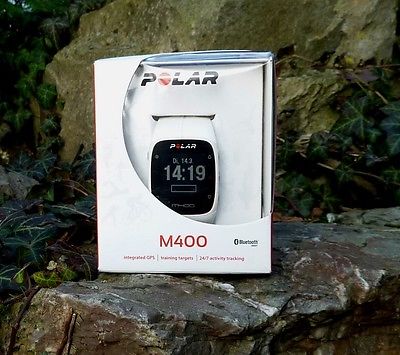 Polar Sportuhr M400 HR GPS Herzfrequenz Uhr weiß, ohne Gurt, neuwertig!!
