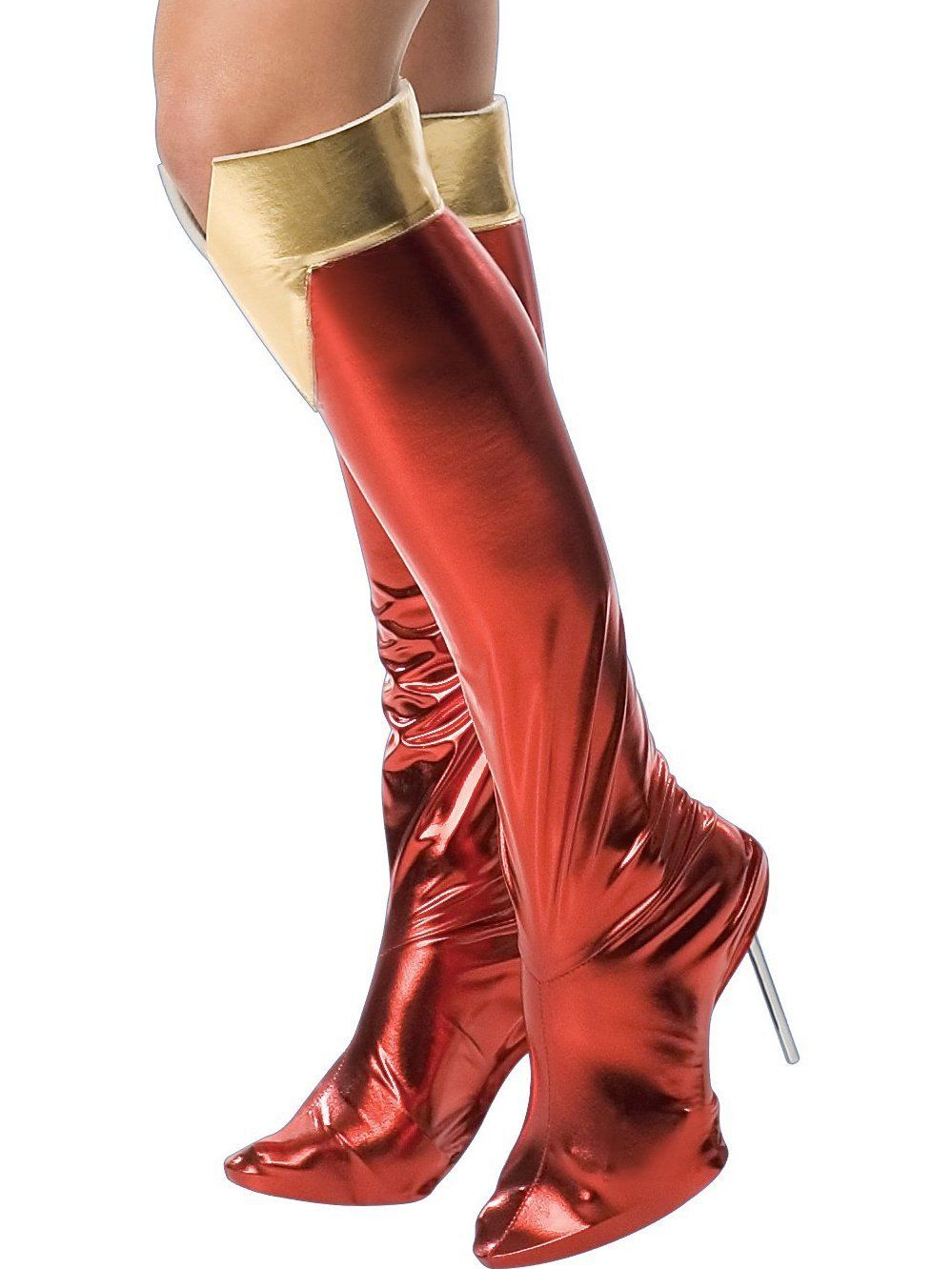 LADIES SUPERGIRL WOMAN  HERO SUPER WONDER  FANCY DRESS COSTUME BOOT COVERS ONLY 