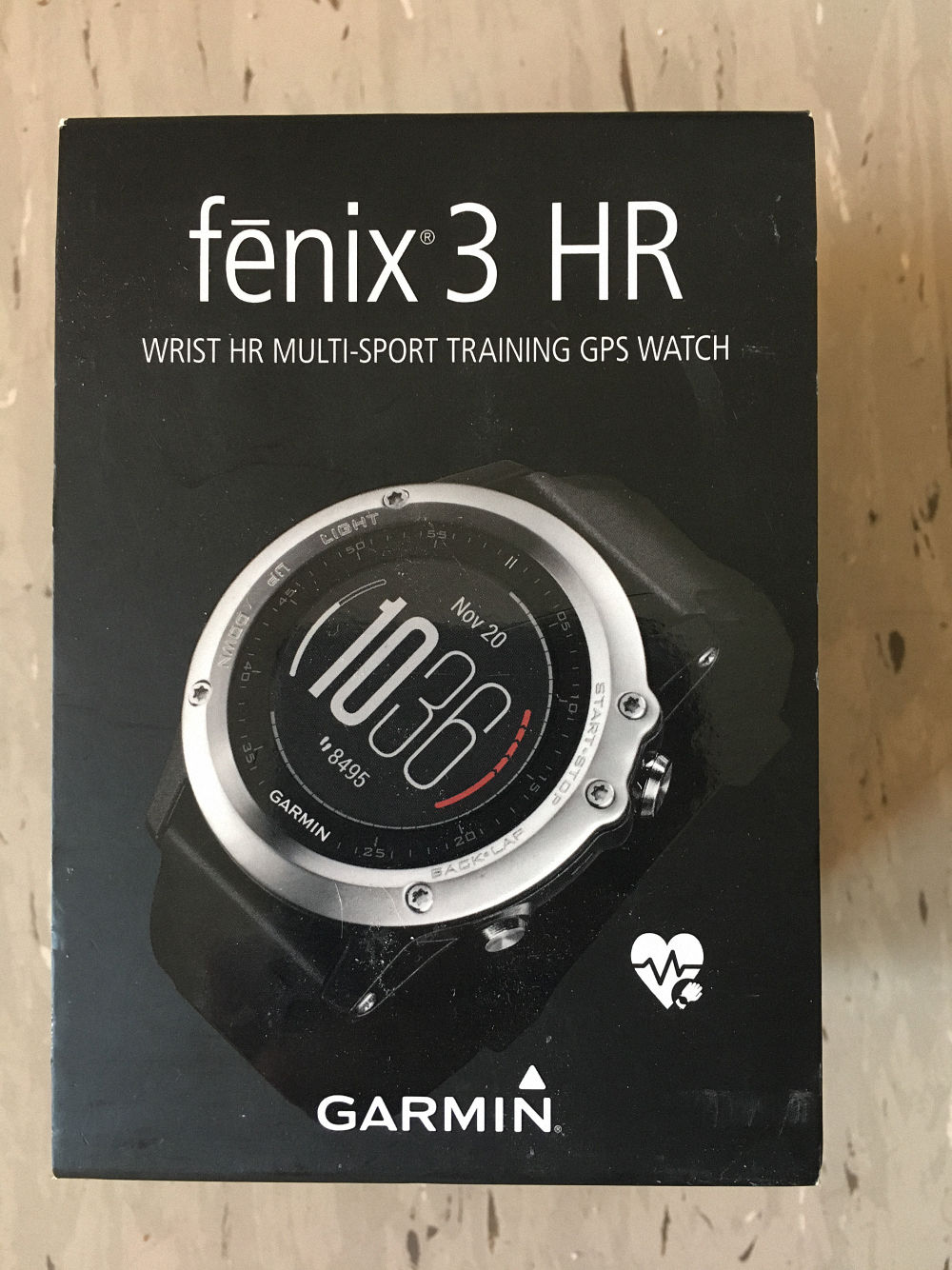 GARMIN fenix 3 HR, GPS Multisportuhr, Silikon, Schwarz/Silber