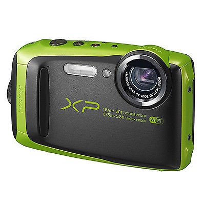 Fuji FinePix XP90 Waterproof 16 Megapixel Digital Camera WiFi Black / Green 