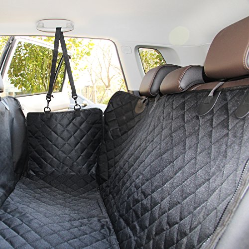 ELITIST Luxus Autoschondecke für Hunde,Kofferraumschutz Rundumschutz Mit Sitzanker,Wasserdicht Undurchlässig Einfache Reinigung, Auto Hundedecke hund autositz ,140*130(cm) Schwarz,Alle Modelle gelten