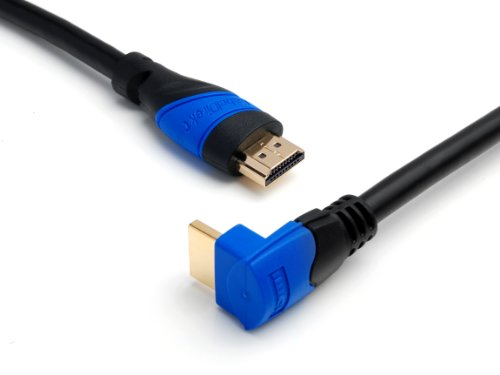 KabelDirekt 7,5m 90° HDMI Winkelkabel / kompatibel mit HDMI 2.0a/b, 2.0, 1.4a (Ultra HD, 4K, 3D, Full HD, 1080p, HDR, ARC, Highspeed mit Ethernet)  - TOP Series