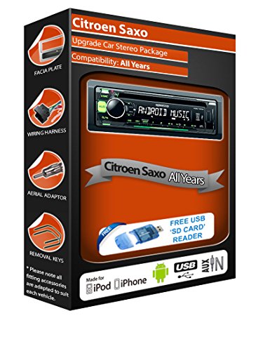 Citroen Saxo Auto Stereo Radio, Kenwood CD MP3-Player mit Front USB AUX IN