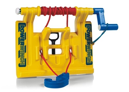 Rolly Toys 409006 Seilwinde Powerwinch, passt an Front und Heckkupplung aller großen Rolly Toys Traktoren und Unimog (geeignet für Kinder ab 3 Jahren, Farbe Gelb)