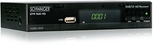 Schwaiger DTR500HD DVB-T2 HD Receiver für deutsche Programme (Free to Air, H.265/HEVC, HDMI, USB, SCART, Digital Tonausgang) schwarz
