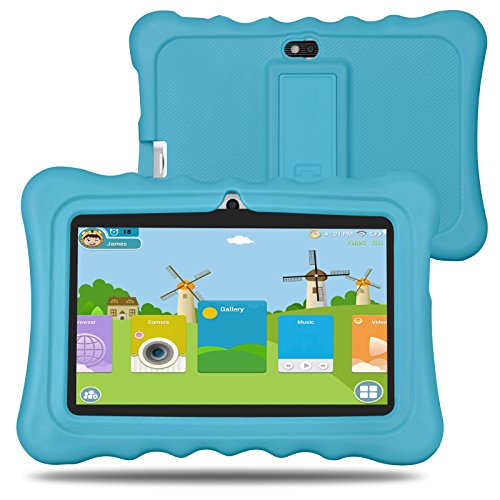 BM Kinder Tablet 8GB 512MB 7 Zoll Quad Core Android 4.4 HD 1024x601 Auflösung (Blau)