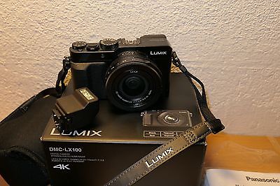 Panasonic LUMIX DMC-LX 100 16.8 MP Digitalkamera - Schwarz-OVP-Top, wie neu