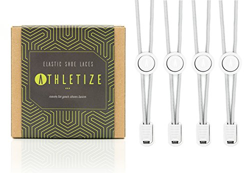 ATHLETIZE - 2 Paar elastische Schnürsenkel mit Schnellverschluss - Inkl. eBook 
