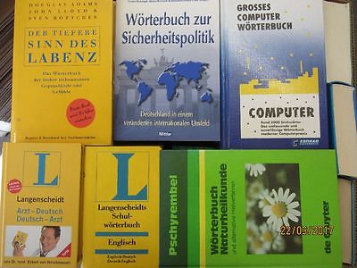 51 Bücher Wörterbücher verschiedene Sprachen verschiedene Themen