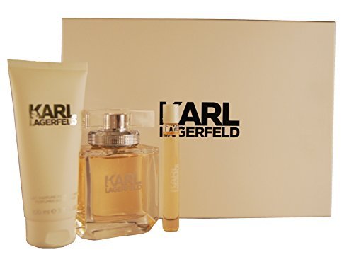 Karl Lagerfeld 3 Stk. Geschenk-Set ( Eau De Parfum Spray 2.8 Oz + Eau De Parfum Rollerball 0.33 Oz + Perfumed Body Lotion 3.3 Oz ) von Karl Lagerfeld für Frauen