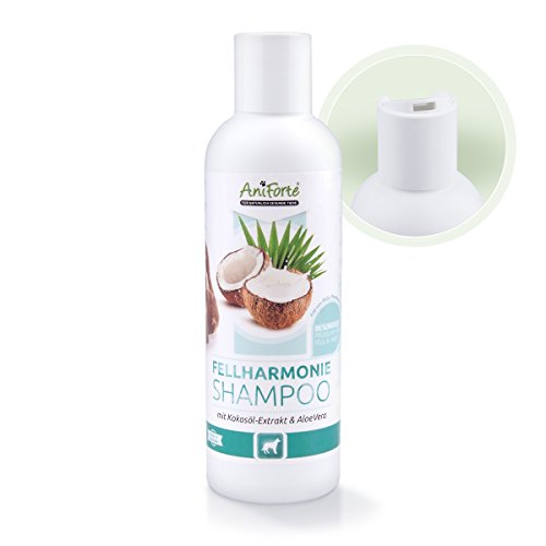 Aniforte Fellharmonie Shampoo mit Kokosöl-Extrakt & Aloe Vera 200ml Hundeshampoo Kokos-Shampoo - Naturprodukt für Hunde