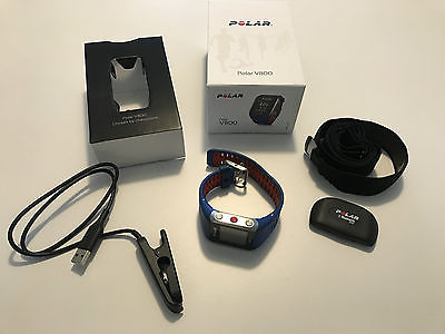 Polar V800, GPS, Blue/Red mit Brustgurt für HF, Smartwatch