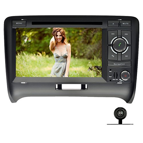 YINUO 7 Zoll 2 Din Touchscreen In Dash Autoradio Moniceiver DVD Player GPS Navigation 1080P OEM Stecker Canbus für Audi TT?2006-2015?, + Rückfahrkamera ¡