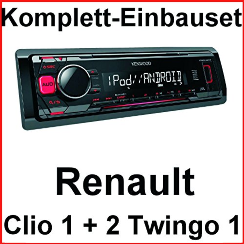 Komplett-Set Renault Clio 1 2 Twingo 1 KMM-203 Autoradio USB FLAC MP3 WMA AOA