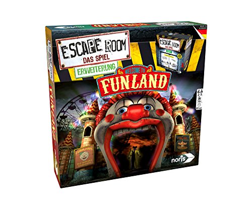 Noris Spiele 606101618 - Escape Room Erweiterung - Welcome to Funland, nur mit Chrono Decoder spielbar - Strategiespiel