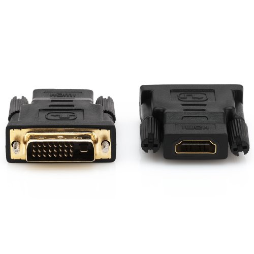 deleyCON HDMI zu DVI Adapter - HDMI Buchse zu DVI Stecker [ vergoldete Kontakte ]