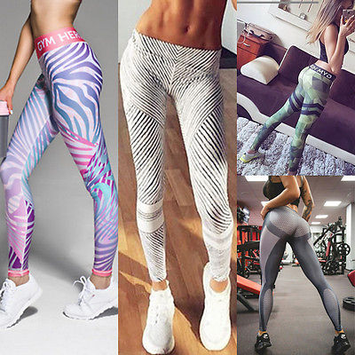 Damen Sport Leggings Hose Training Laufhose Fitnesshose Yoga Gym Jogging Tights