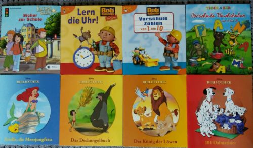 Kinderbücher Bilderbücher Buchpaket Vorschule Schule Uhr ABC Disney Kinder Bob