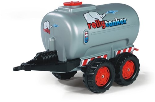 Rolly Toys 122752 Anhänger Tanker rollyTanker, befüllbar, 2 Achsen, mit Auslaufhahn (max. Befüllung 30L, Gewicht Leer 5,6 kg, Farbe Silber)