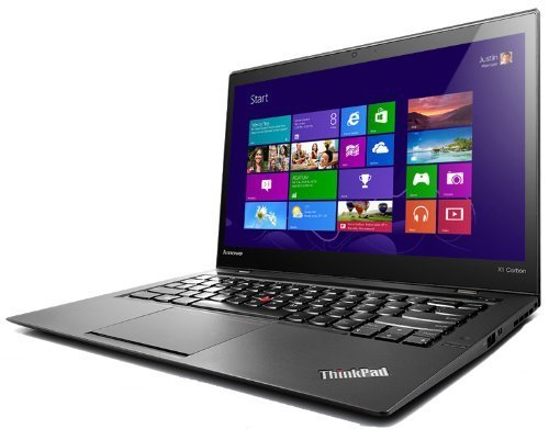 Lenovo X1 Carbon 35,5 cm (14 Zoll) Notebook (Intel Core-i7 4600U, 2,1GHz, 8GB RAM, 256GB SSD, Intel HD Graphics 4400, Win 10) schwarz (Zertifiziert und Generalüberholt)