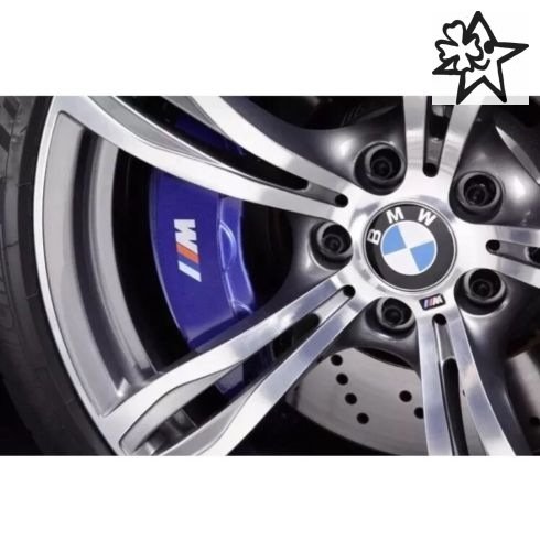 BMW Fahne 4 x Bremsenaufkleber Bremsen Aufkleber Bremssattel Hitzebeständig DECALS STICKERS von myrockshirt ® estrellina Glücksstern