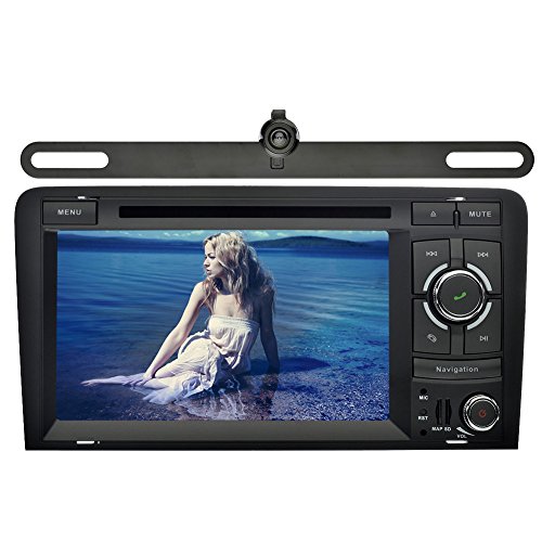 YINUO 7 Zoll 2 Din Touchscreen In Dash Autoradio Moniceiver DVD Player GPS Navigation 1080P OEM Stecker Canbus für Audi A3 (2003-2013), + Nachtsicht -Kamera ¡