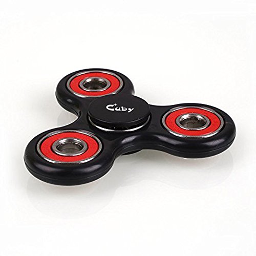 Cuby Tri-Spinner Fidget Spielzeug EDC Focus Spielzeug mit Hybrid-Keramik Lager Ultra Durable Non-3D gedruckt (Rot)