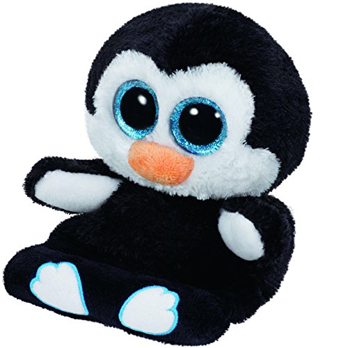 TY Peek-a-Boo Plüsch Handyhalter Pinguin Penni, 15cm
